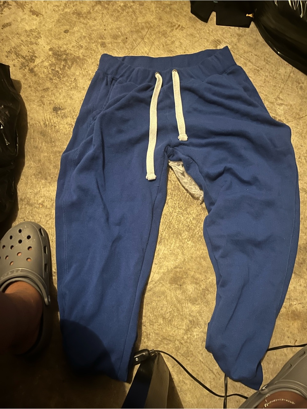 Fashion Nova Kids Royal Blue Joggers with White Drawstring